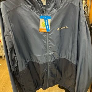 Columbia Navy and Gray Hooded Jacket